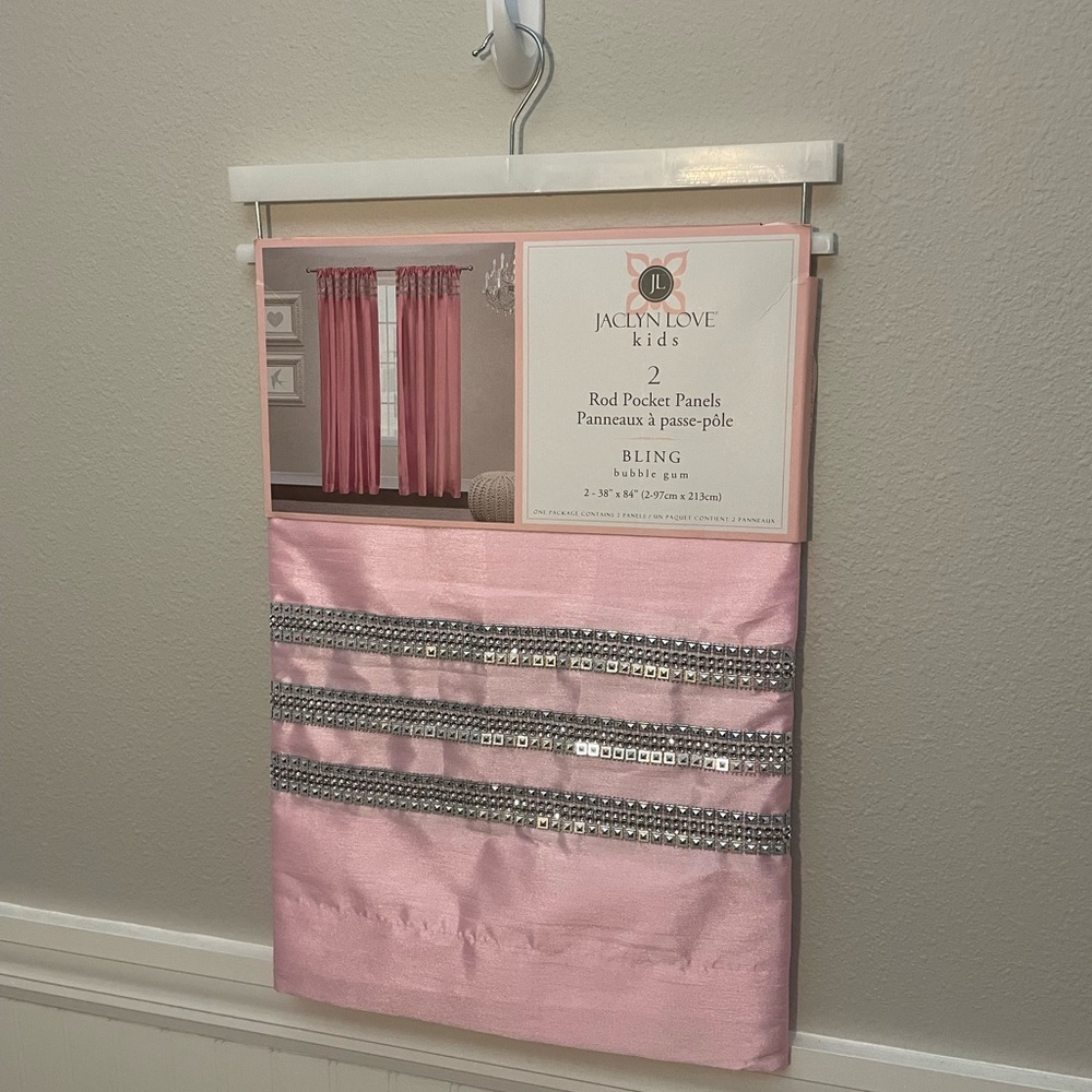 New Jacklyn Love Kids Pink Bling Curtains